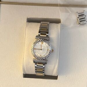 Versace Women's Two-Tone Silver and Gold Bracelet Watch